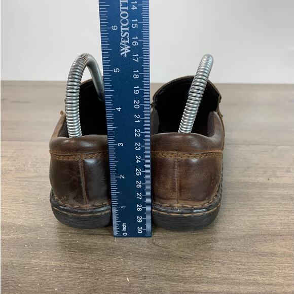 BOC Born Shoes Womens 6 W Loafer Brown Leather Slip On Comfort Casual Round Toe - Picture 4 of 9